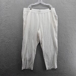 Old Navy Linen Straight‎ Pants XXL White Womens Lightweight Casual